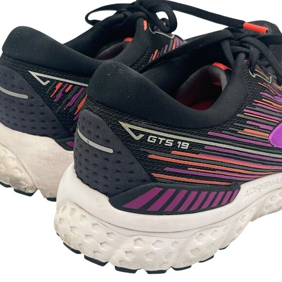 Brooks Adrenaline GTS 19 Womens 11B Athletic Running Shoes Sneaker Black Purple - Picture 11 of 16